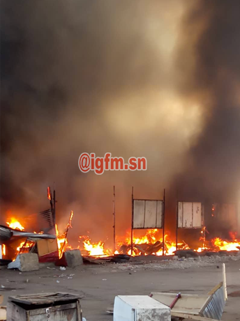 Louga : Violent incendie au quartier Médina-Garage