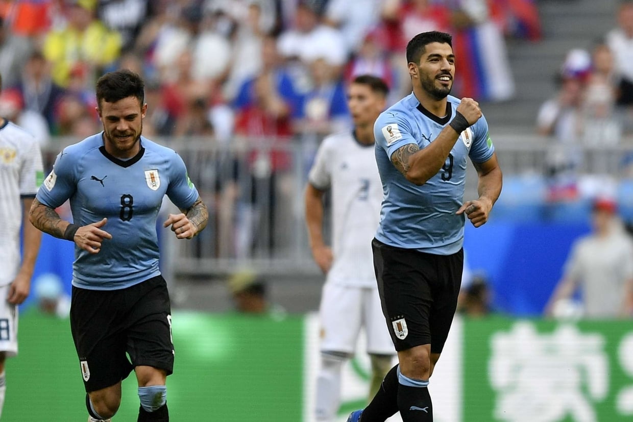 Mondial : l'Uruguay bat la Russie (3-0) et termine 1e de sa poule