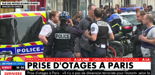 Paris: une prise d'otages est en cours dans le 10ème