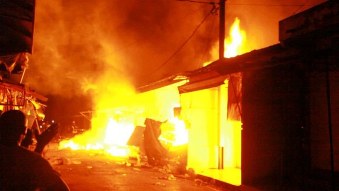 Incendie au marché de Thiaroye : une quinzaine de cantines parties en fumée