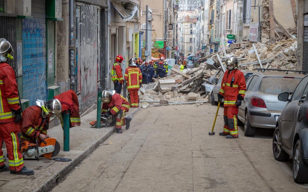 Effondrement d’immeubles à Marseille : un premier corps retrouvé sous les décombres