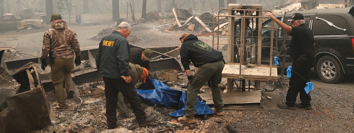 Incendies en Californie : 25 morts, 35 personnes portées disparues, 3 pompiers blessés