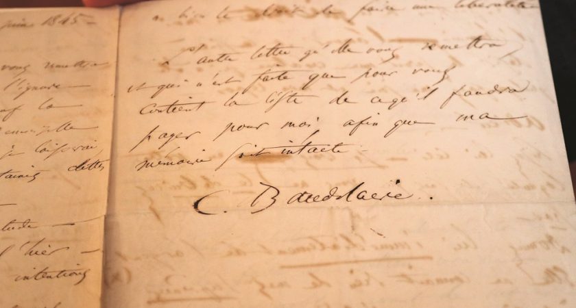 La lettre de suicide de Baudelaire vendue à plus de 154 millions de FCfa