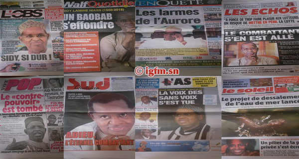 Les journaux sénégalais pleurent Sidy Lamine Niass