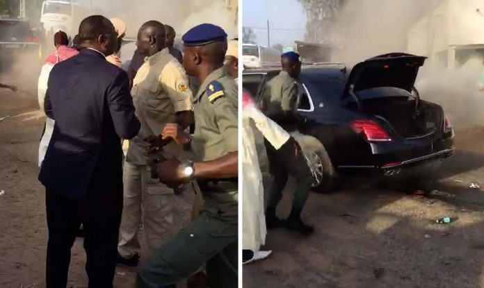 Nguégnène-La voiture de Macky Sall prend feu : Ce qui s'est passé !