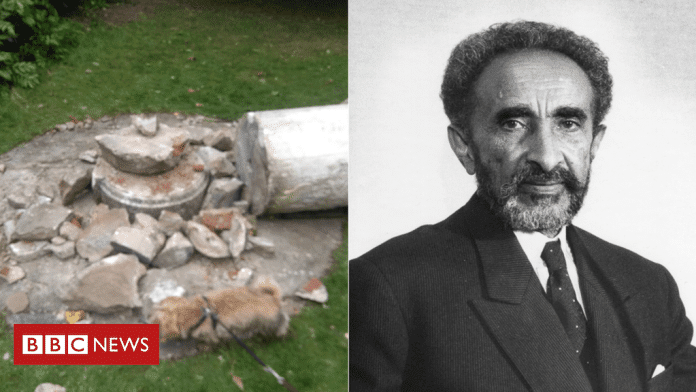Haïlé Sélassié: la statue de l'ancien empereur éthiopien détruite dans un parc de Londres