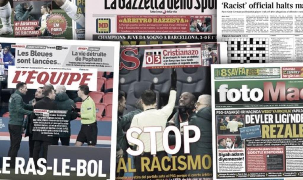La presse européenne choquée après l\'incident raciste survenu lors du match PSG-Istanbul BB
