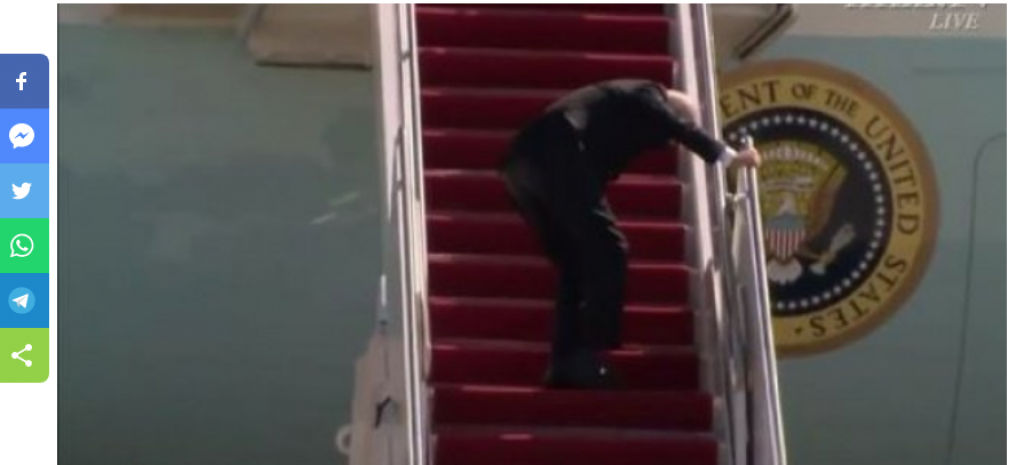 États-Unis : le président Joe Biden est tombé dans les escaliers en montant dans le Air Force One