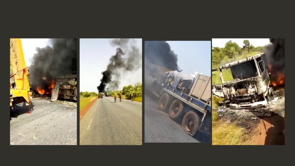 Mali: les images des camionneurs sénégalais qui ont essuyé une attaque terroriste