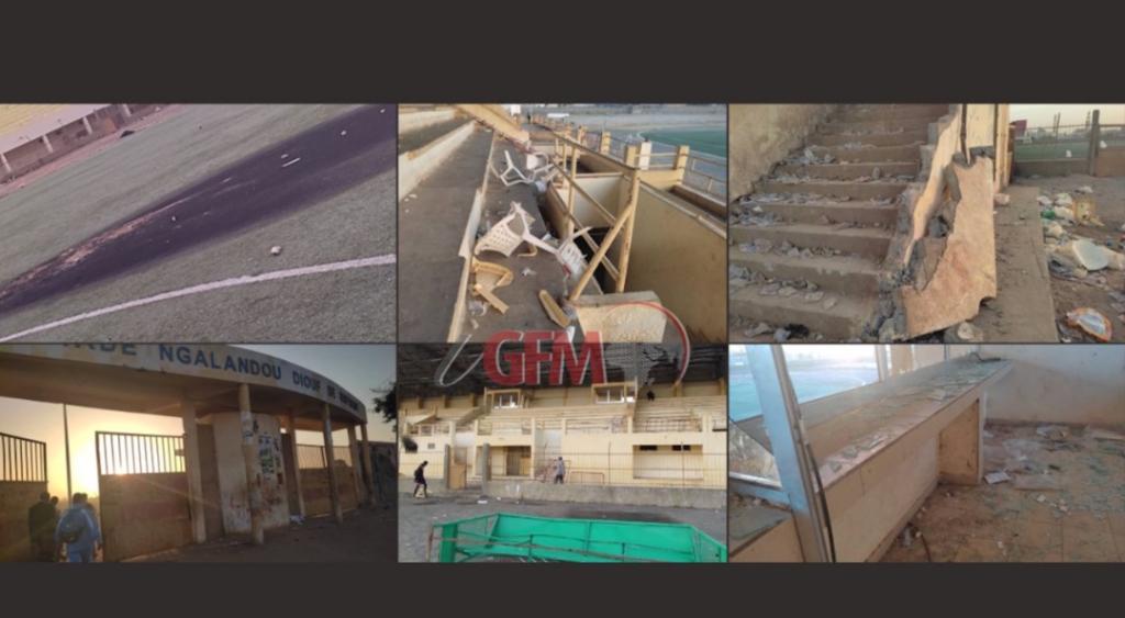 Stade Ngalandou Diouf : les impressionnantes images des dégâts