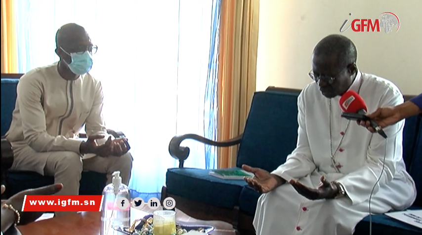 Visite de GFM chez Monseigneur Benjamin Ndiaye, Archevêque de Dakar