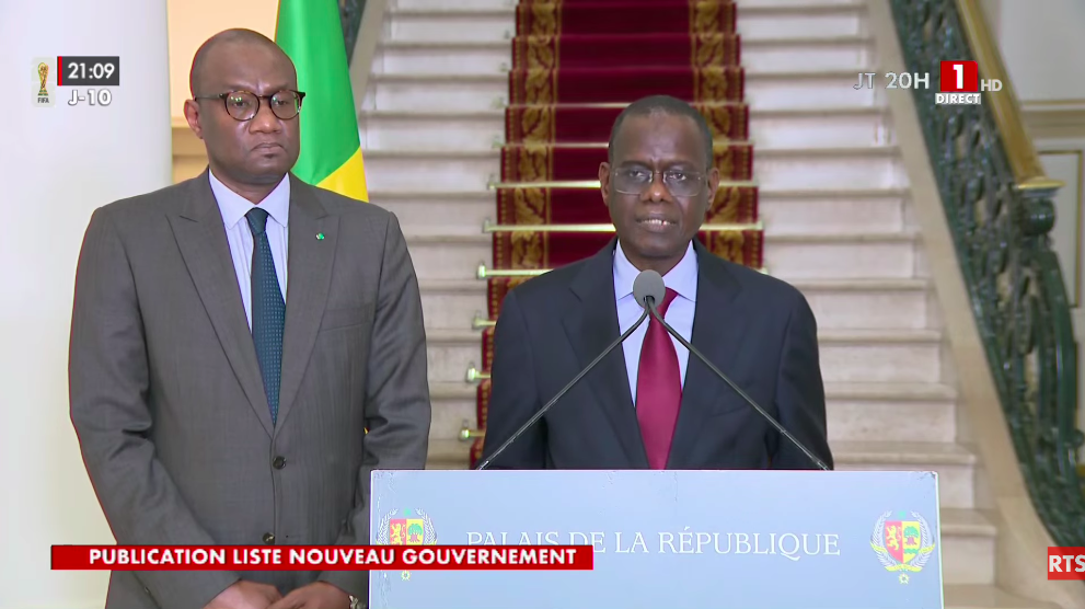 Sénégal : la composition du nouveau gouvernement connue