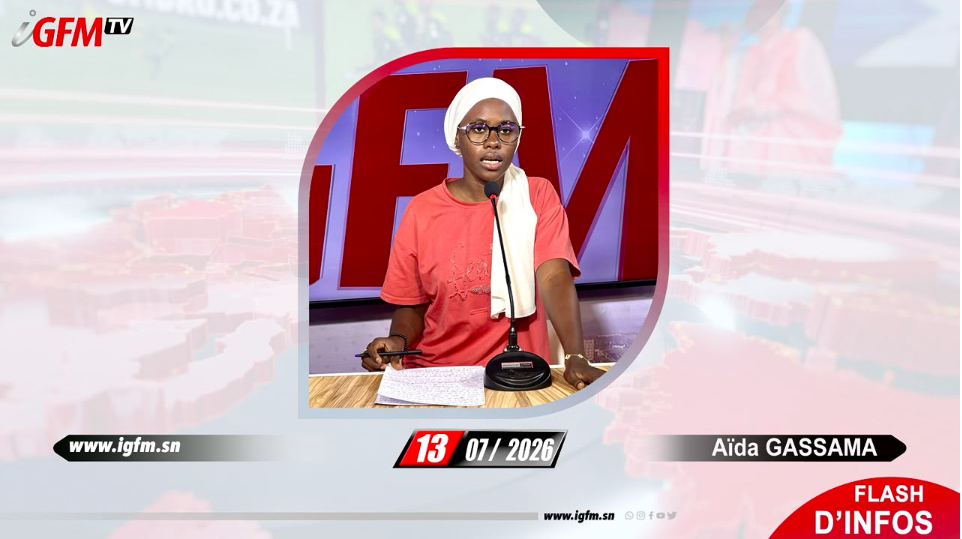 Flash d\'Infos Soir IGFM TV du 13 - Juillet - 2026 avec Aïda GASSAMA